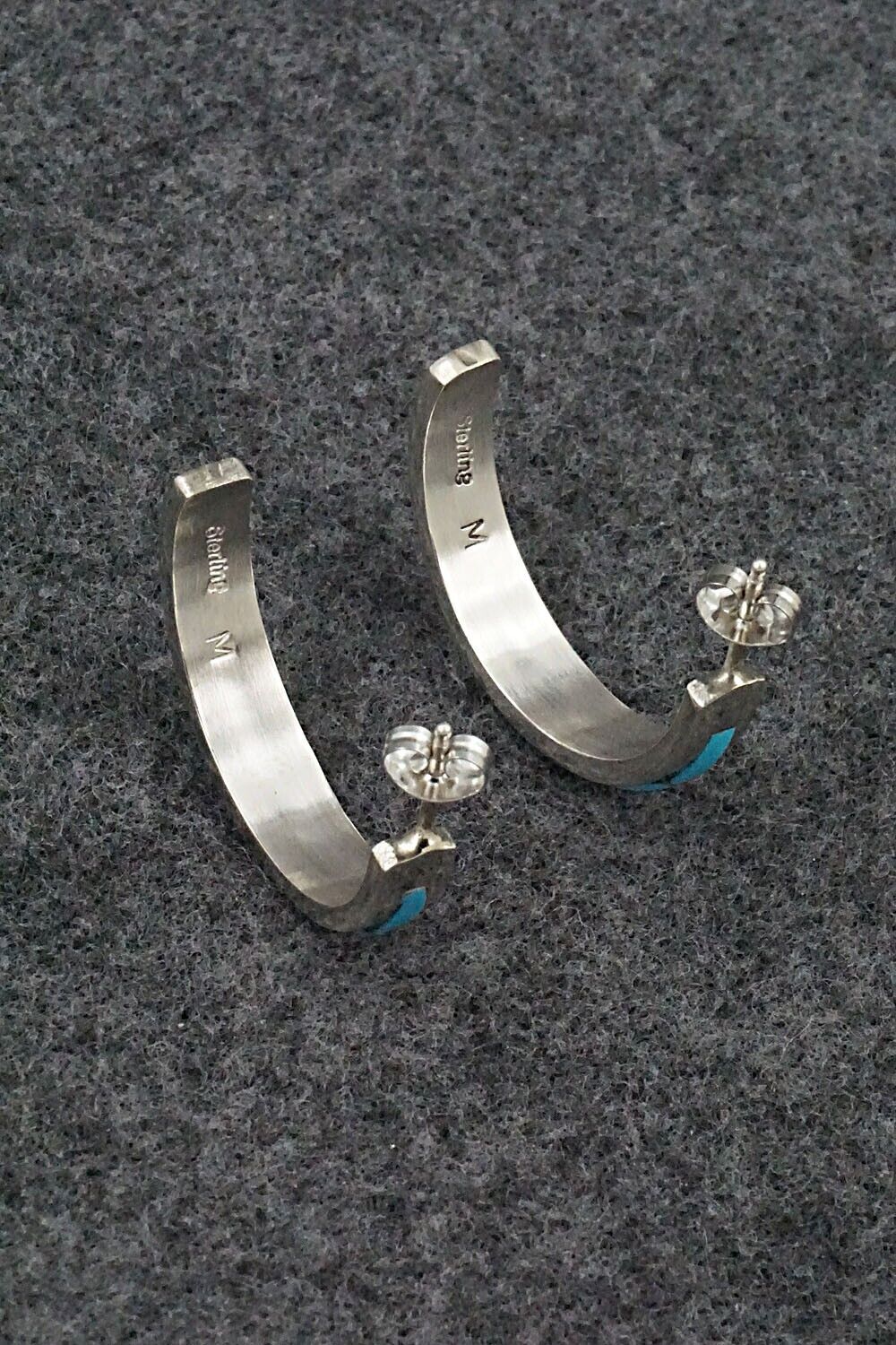 Turquoise & Sterling Silver Earrings - Wilbert Muskett Jr.