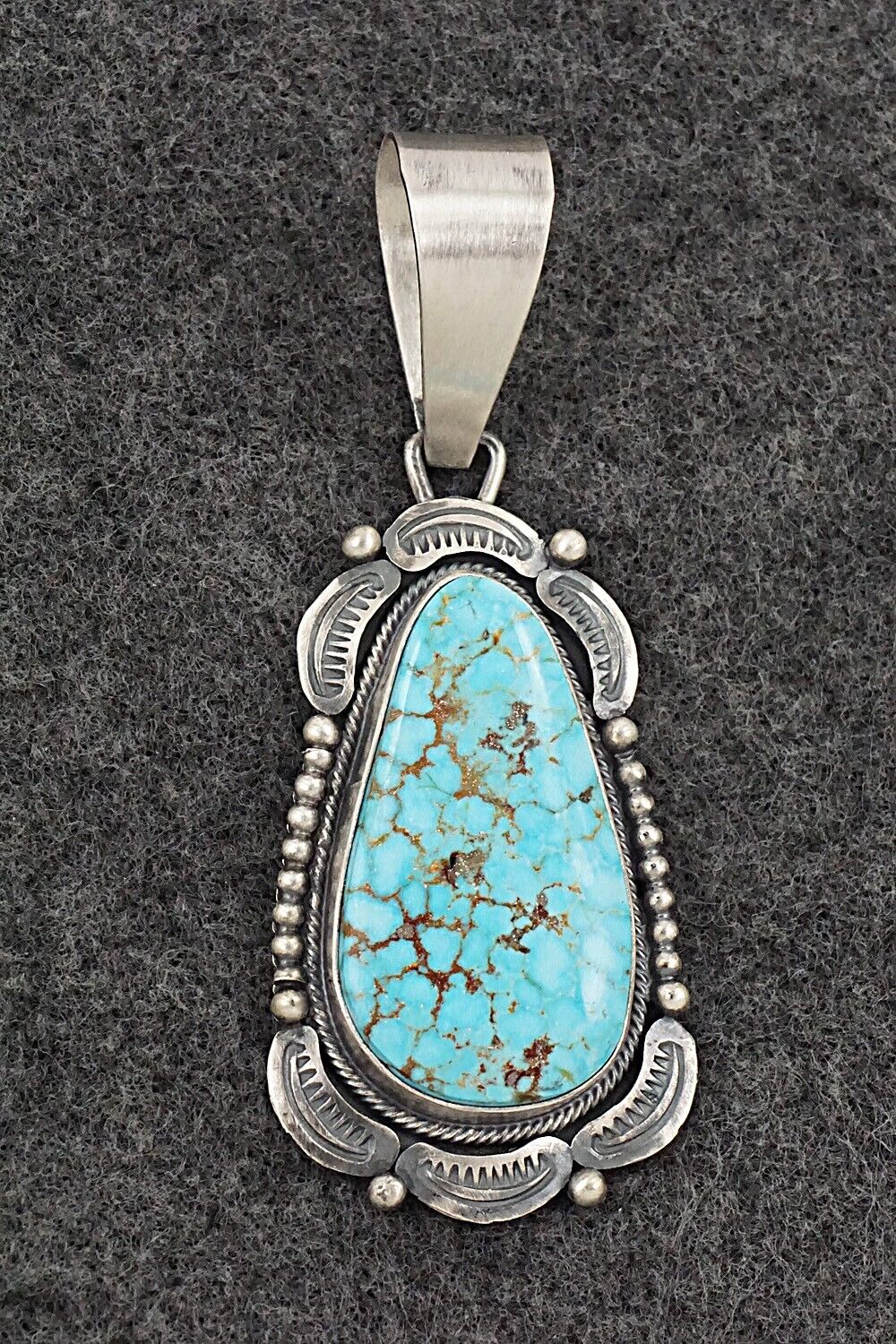 Turquoise & Sterling Silver Pendant - Daniel Benally