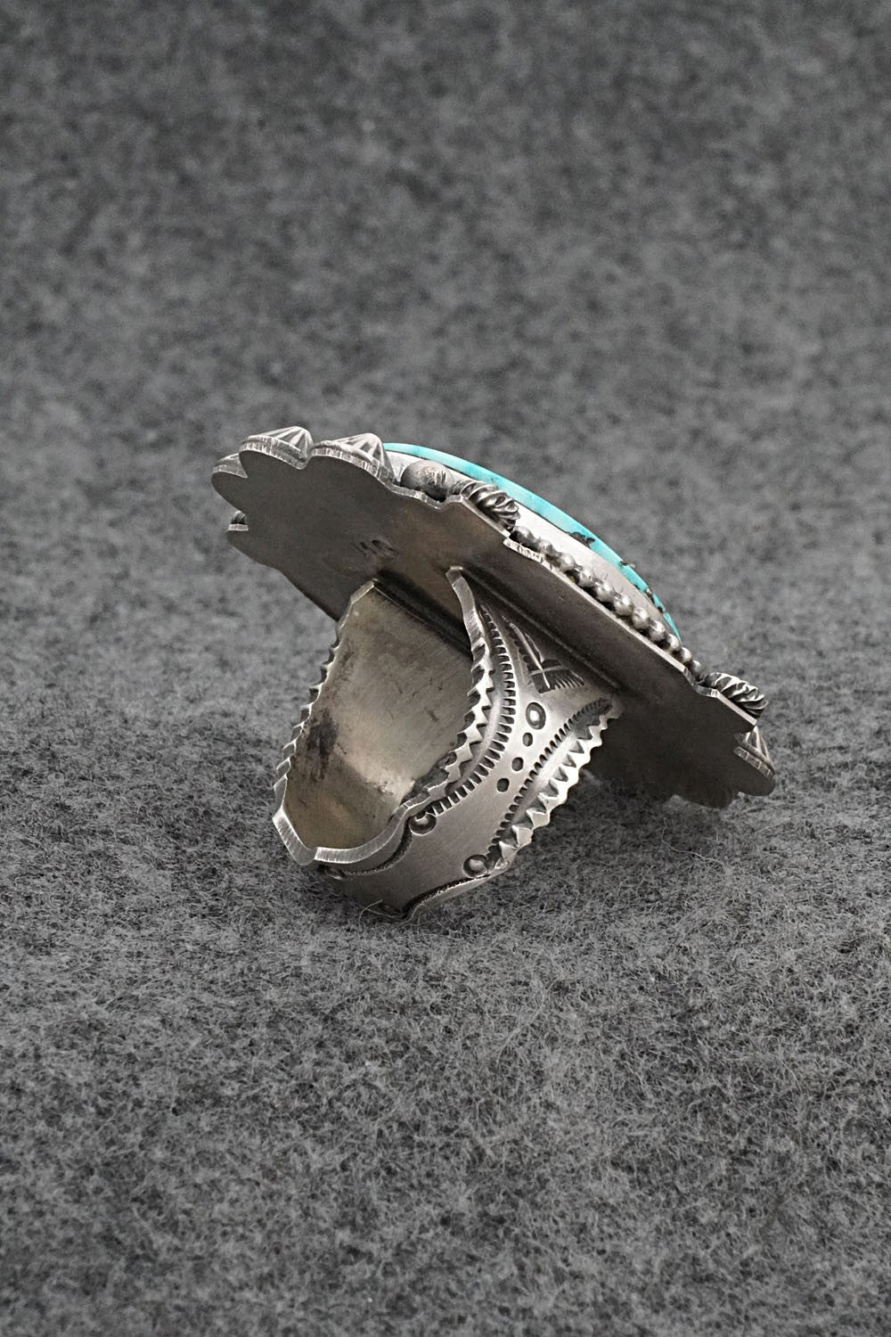 Turquoise & Sterling Silver Ring - Michael Calladitto - Size 10