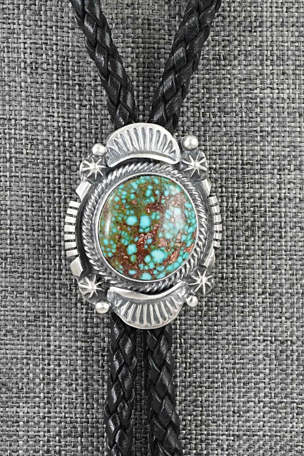 Turquoise & Sterling Silver Bolo Tie - Bob Becenti
