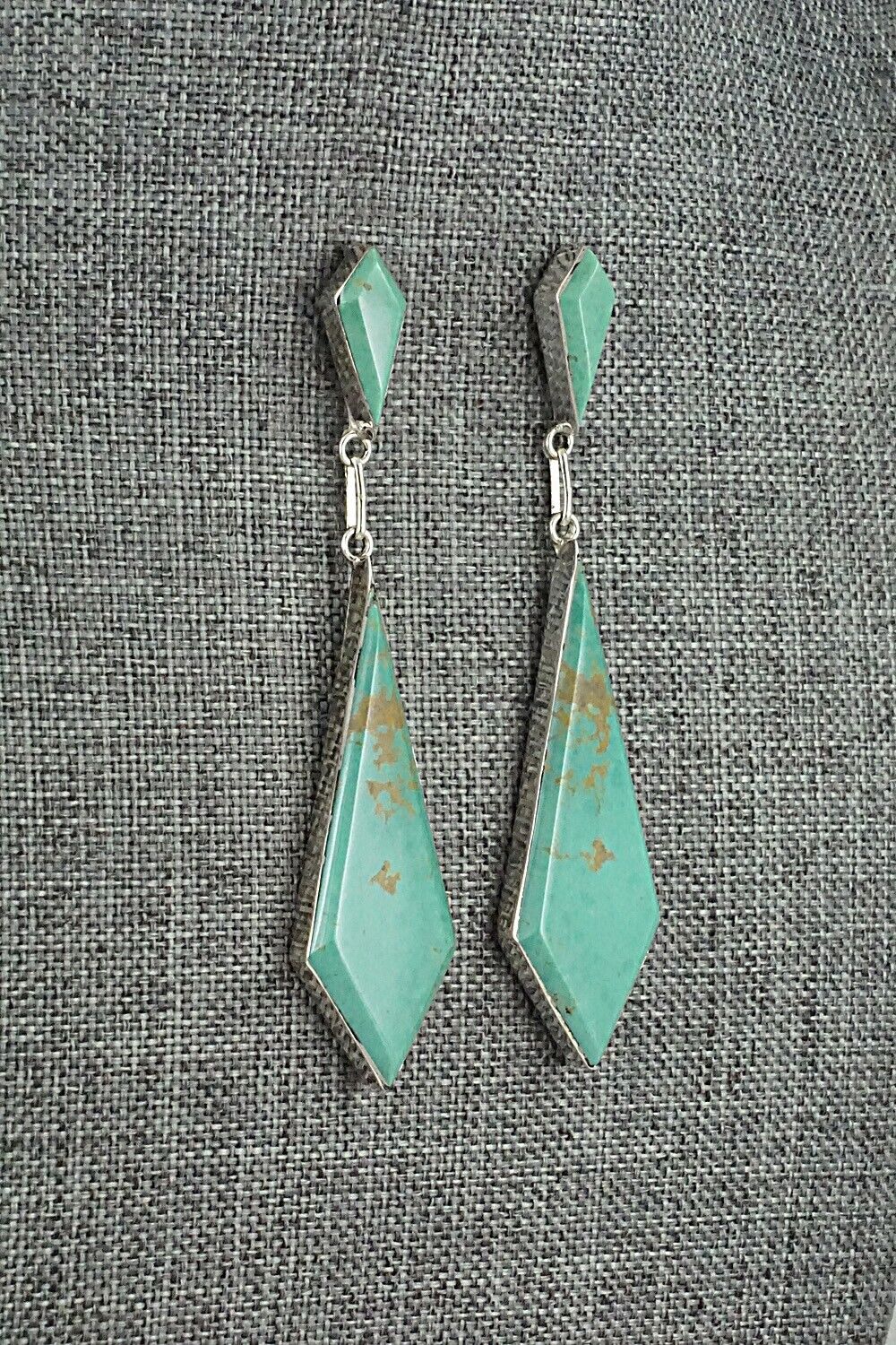 Turquoise & Sterling Silver Earrings - Bryant Othole