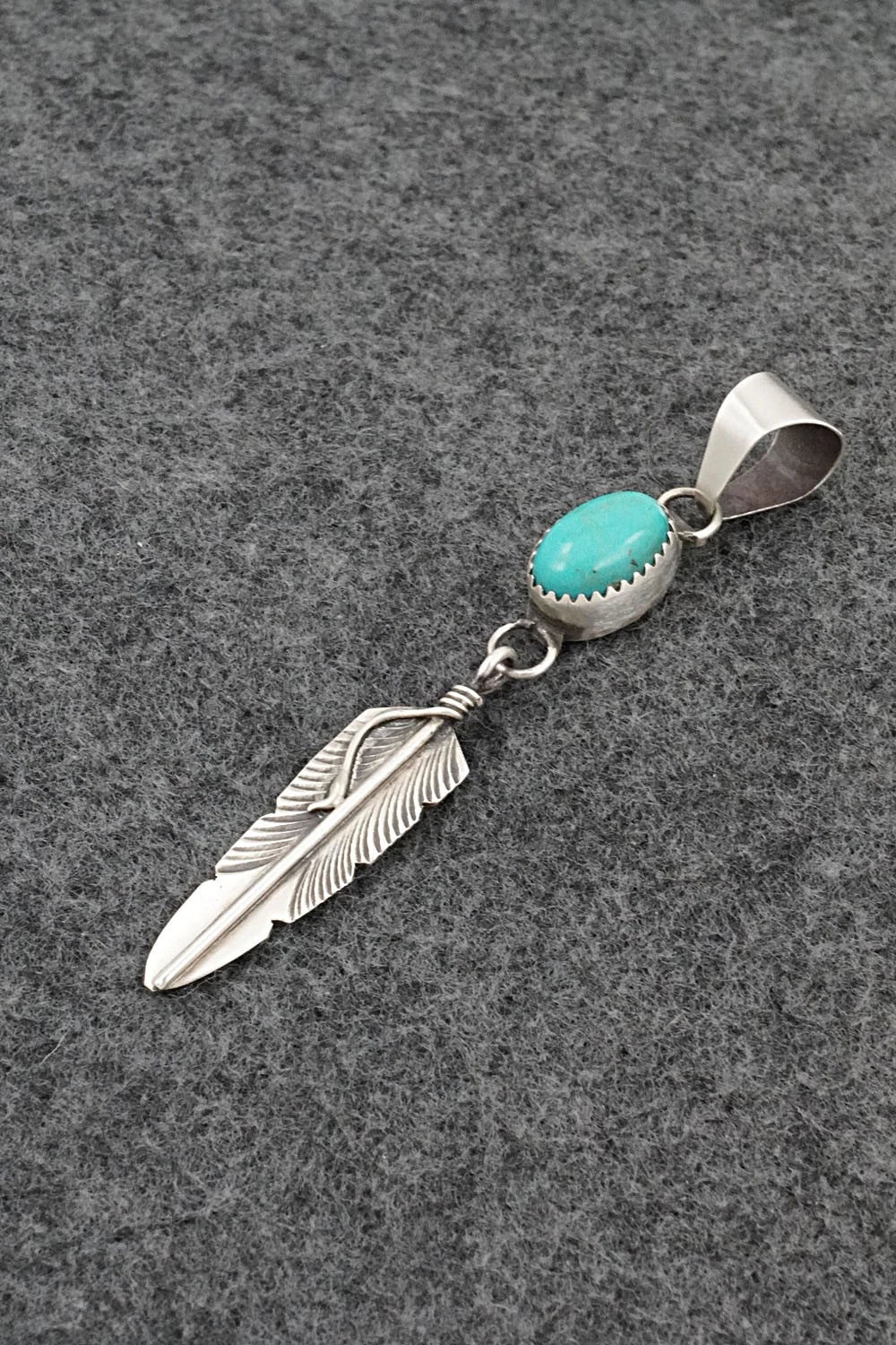 Turquoise & Sterling Silver Pendant - Chris Charley