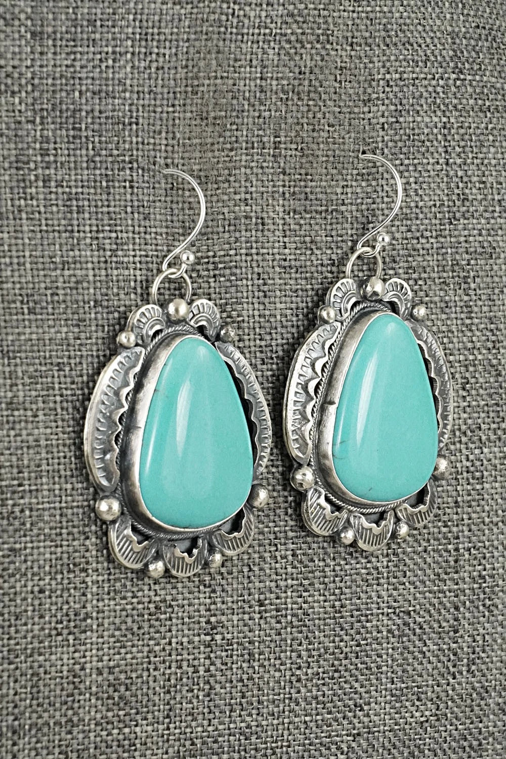 Turquoise & Sterling Silver Earrings - Jackson Hoskie