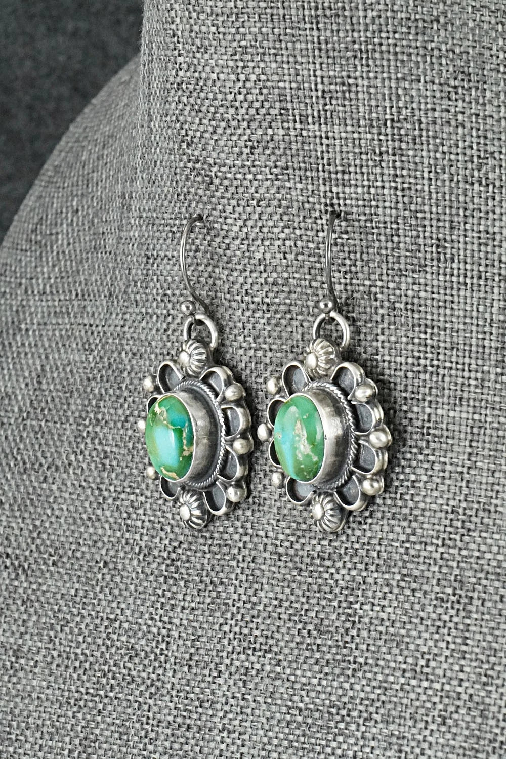 Turquoise & Sterling Silver Necklace and Earrings Set - Kathleen Livingston