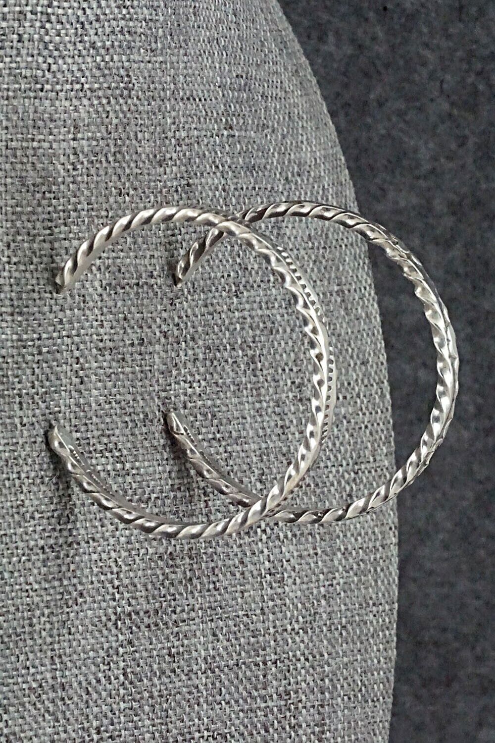 Sterling Silver Hoop Earrings - Elaine Tahe