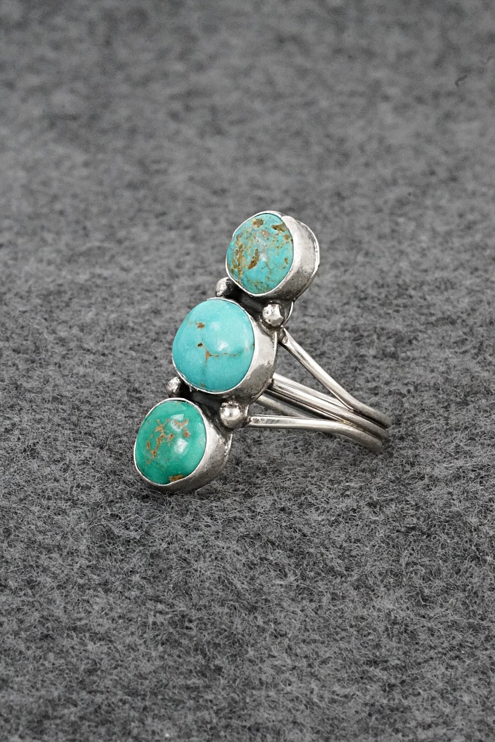 Turquoise & Sterling Silver Ring - Verley Betone - Size 10