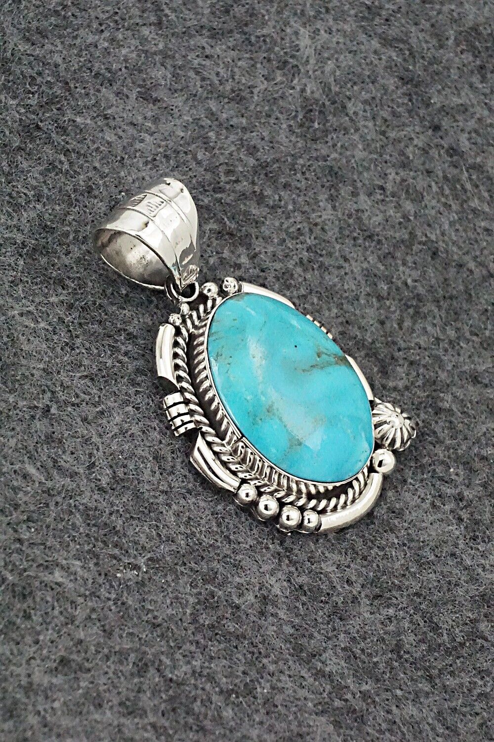 Turquoise & Sterling Silver Pendant - Charlene Yazzie