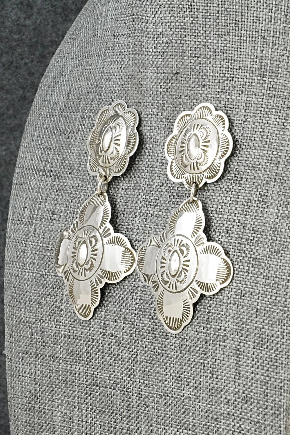 Sterling Silver Earrings - Bertha Begay