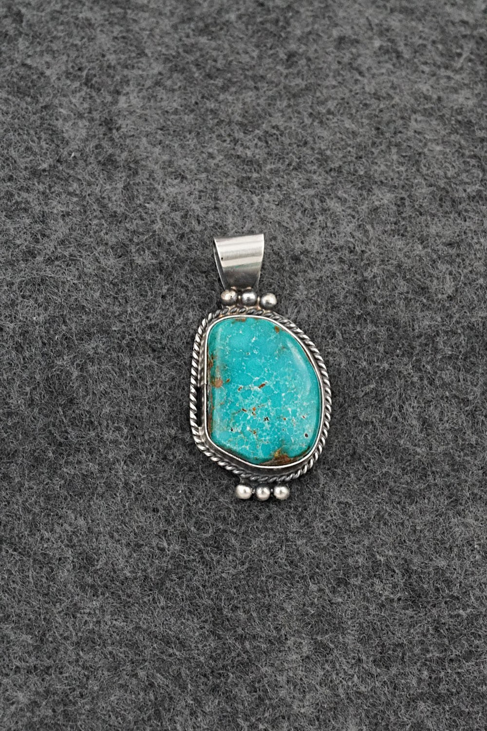 Turquoise & Sterling Silver Pendant - Rena Begay