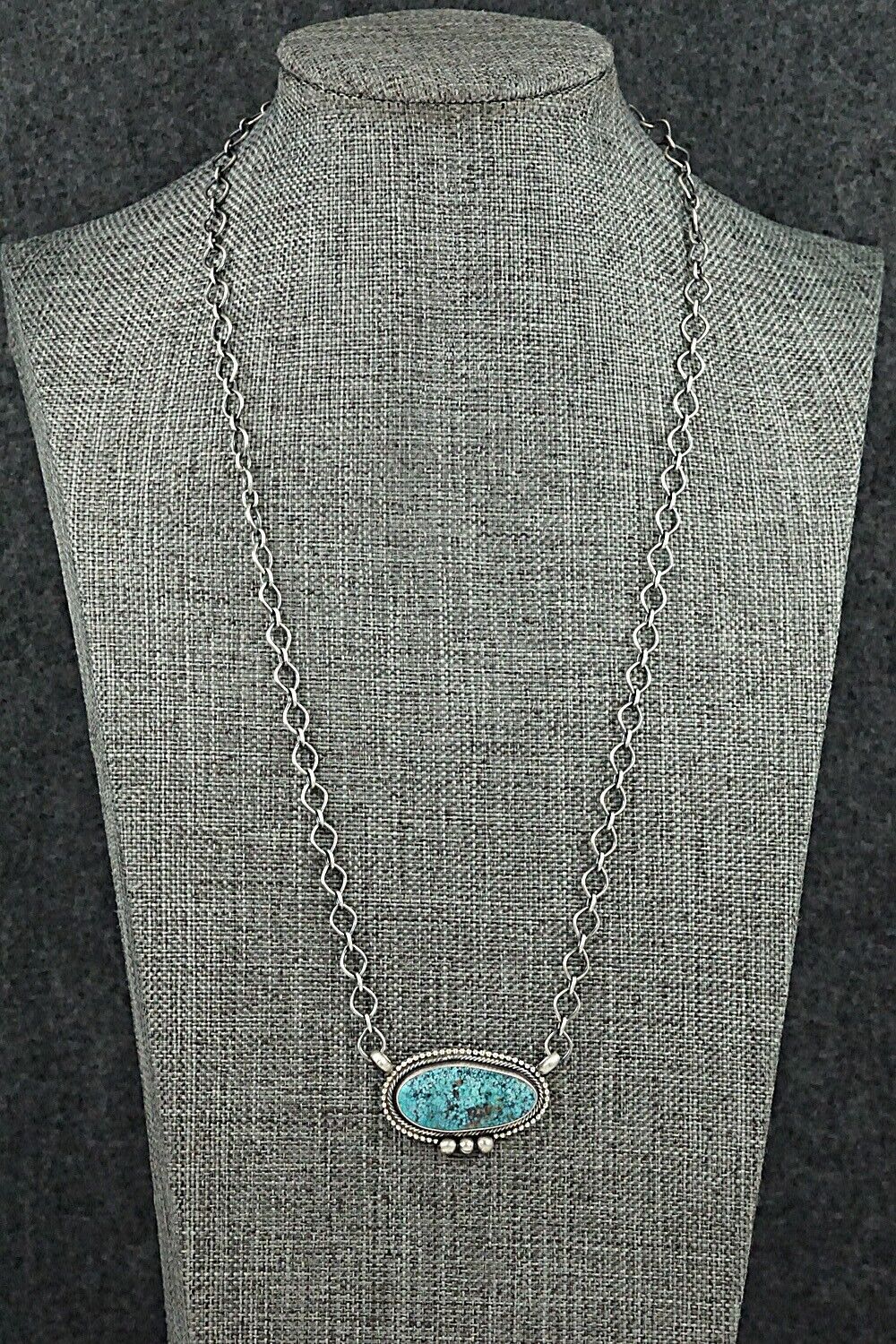 Turquoise & Sterling Silver Necklace - Kathleen Livingston