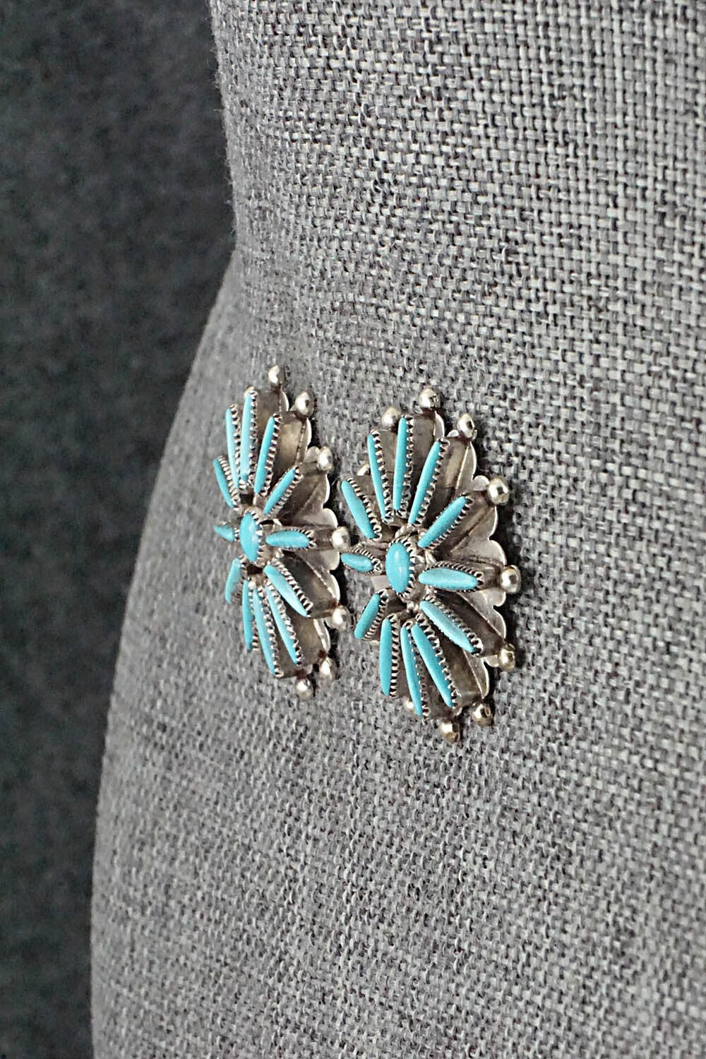 Turquoise & Sterling Silver Earrings - Samantha Waatsa