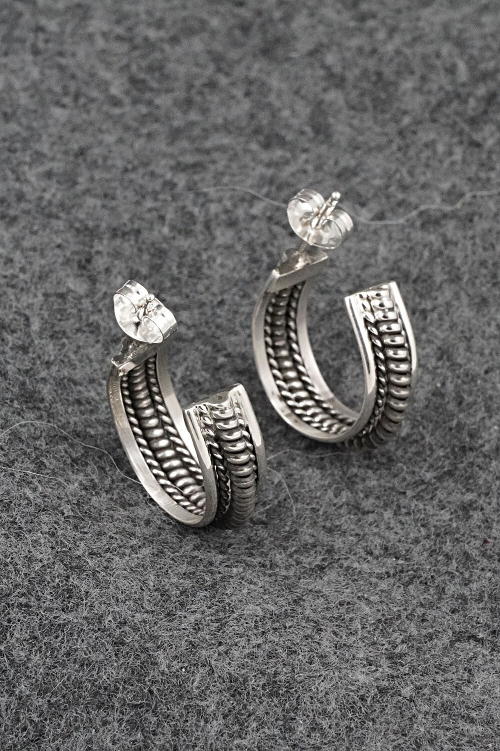 Sterling Silver Hoop Earrings - Elaine Tahe