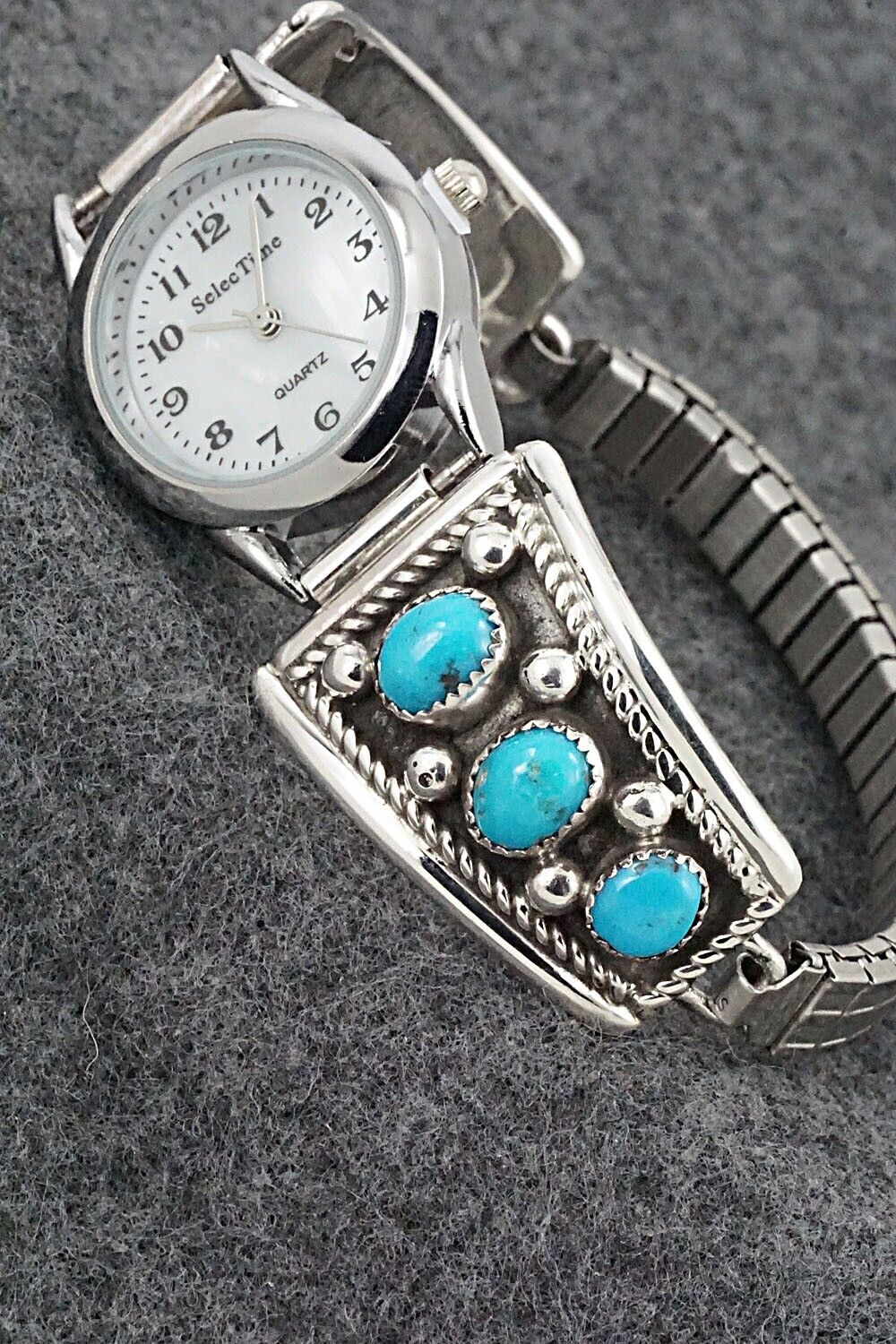 Turquoise & Sterling Silver Watch Bracelet - Paul Largo