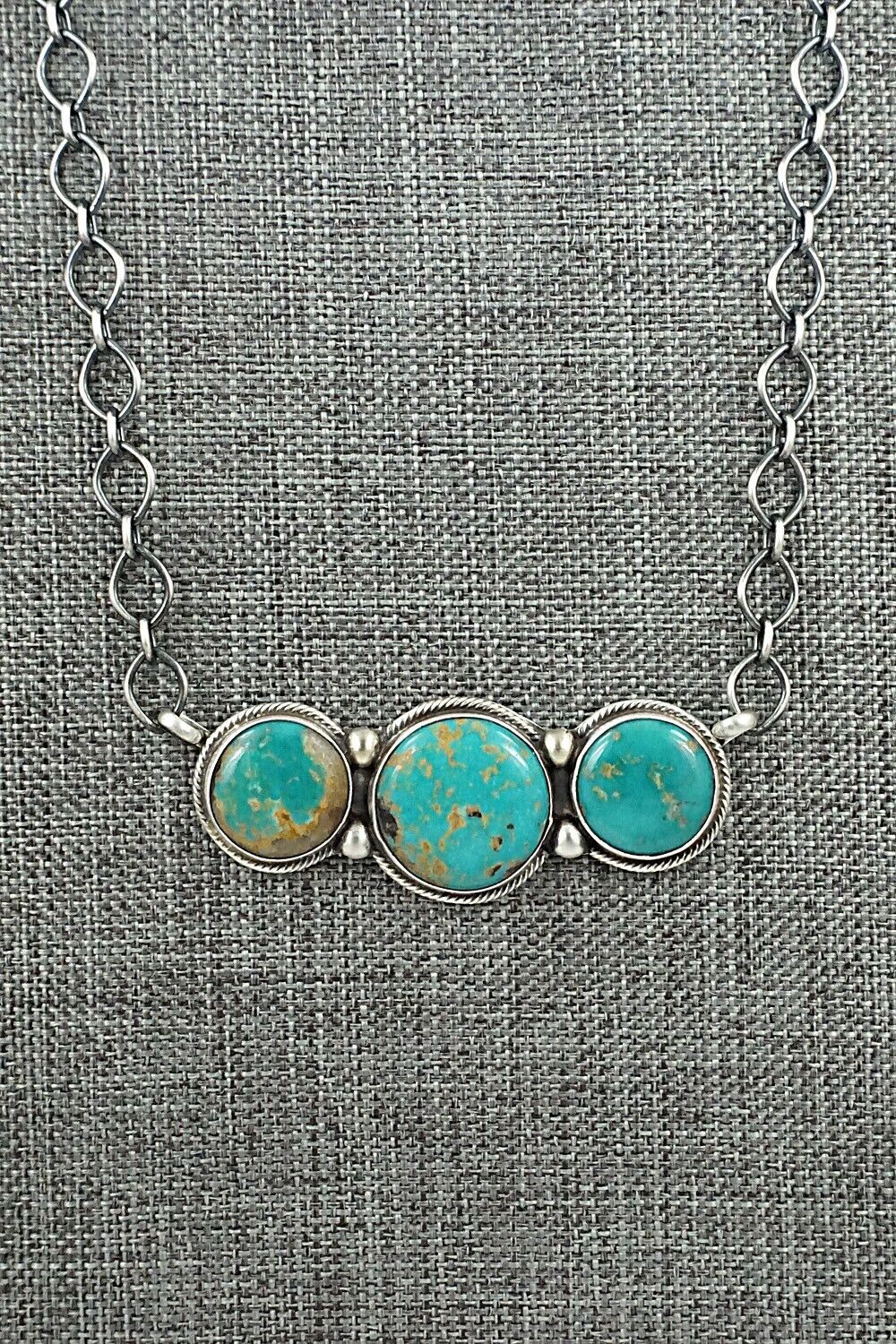 Turquoise & Sterling Silver Necklace - Kathleen Livingston