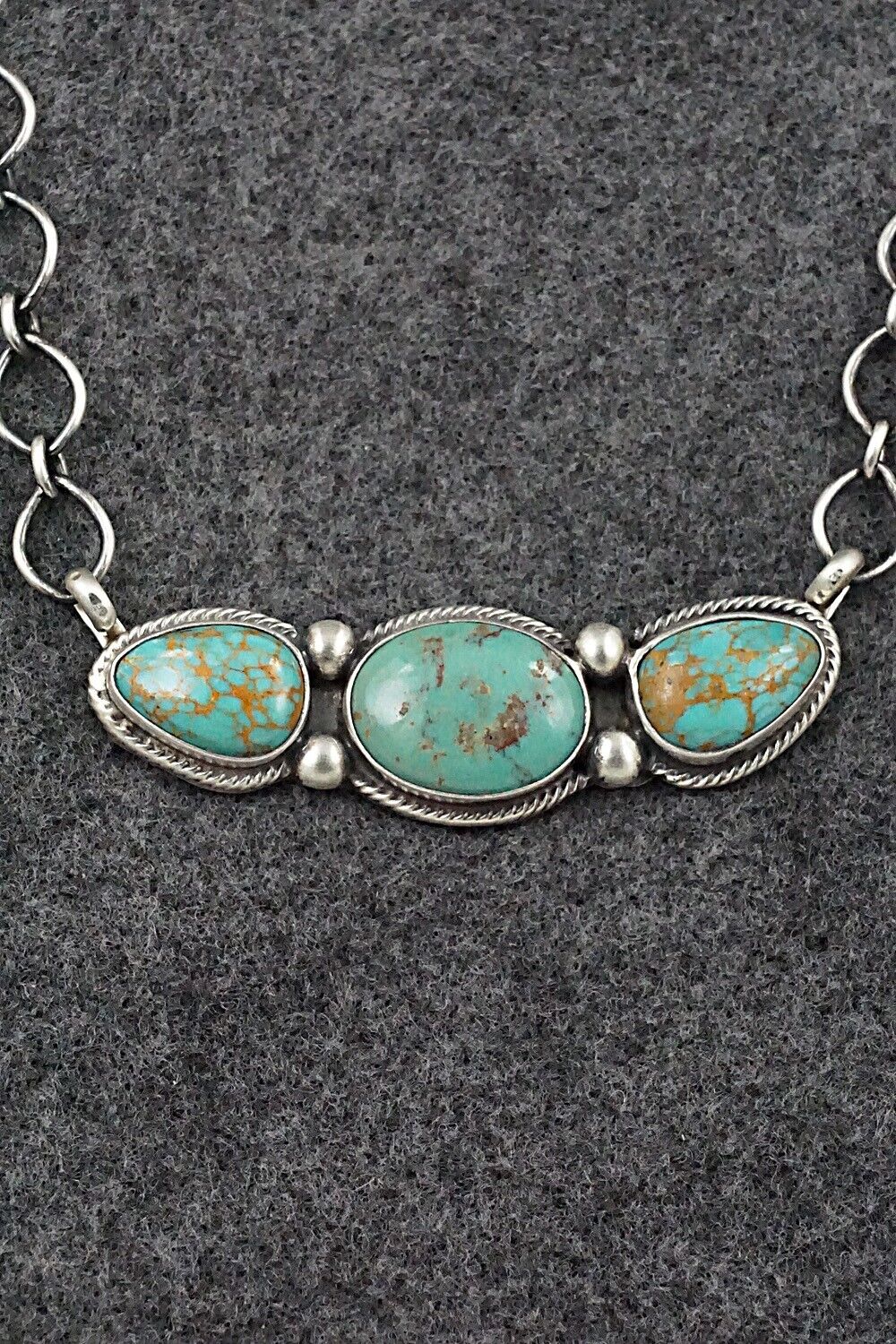 Turquoise & Sterling Silver Necklace - Kathleen Livingston