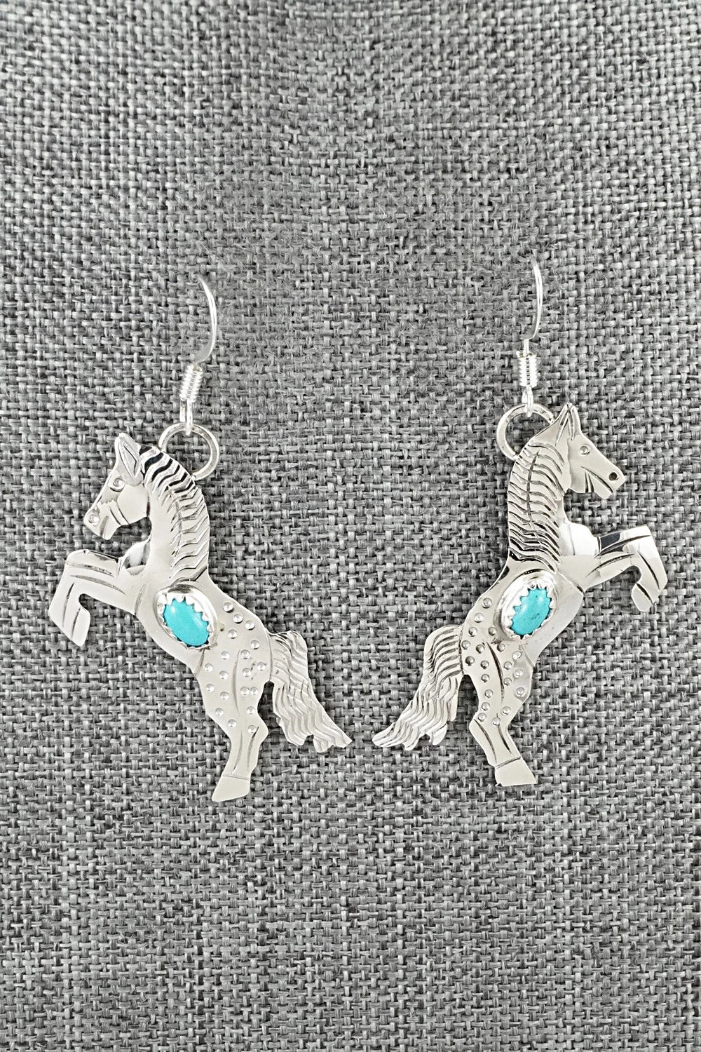 Turquoise & Sterling Silver Earrings - Louise Yazzie