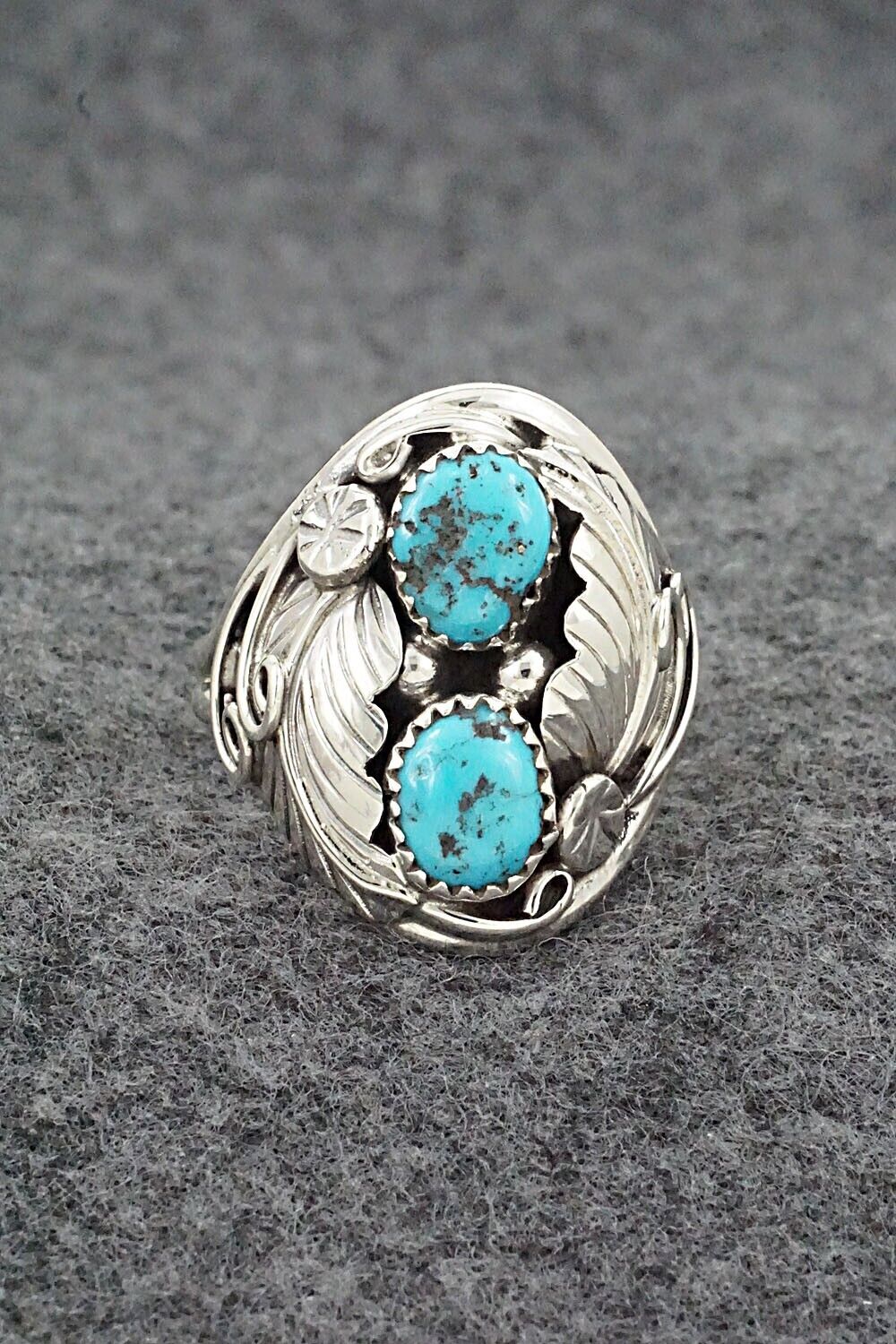 Turquoise & Sterling Silver Ring - Maxine Ramirez - Size 12