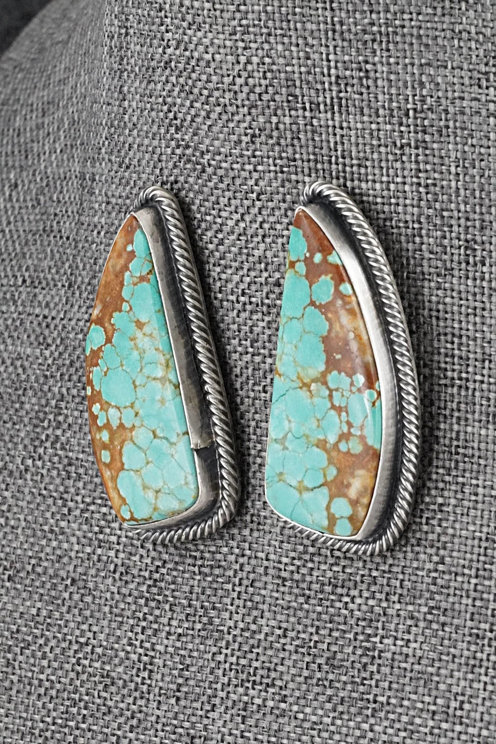 Turquoise & Sterling Silver Necklace and Earrings Set - Paul Livingston