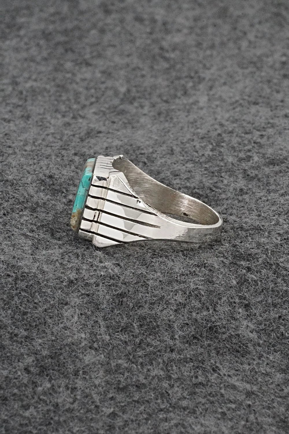 Turquoise & Sterling Silver Ring - Trevor Jack - Size 11.5