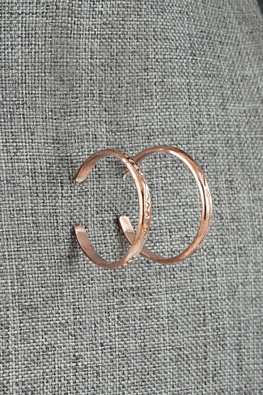 Copper Hoop Earrings - Elaine Tahe