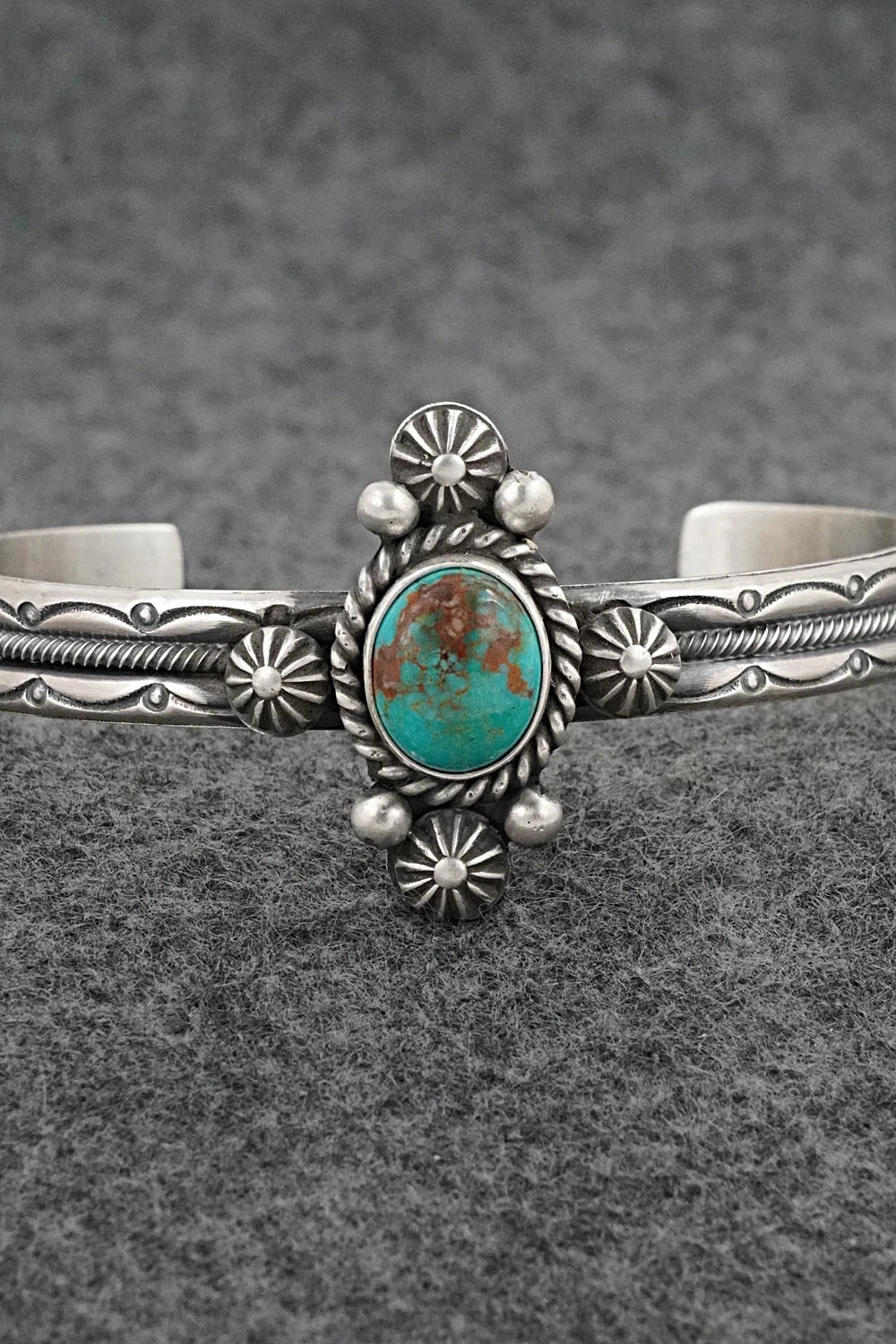 Turquoise & Sterling Silver Bracelet - Michael Calladitto