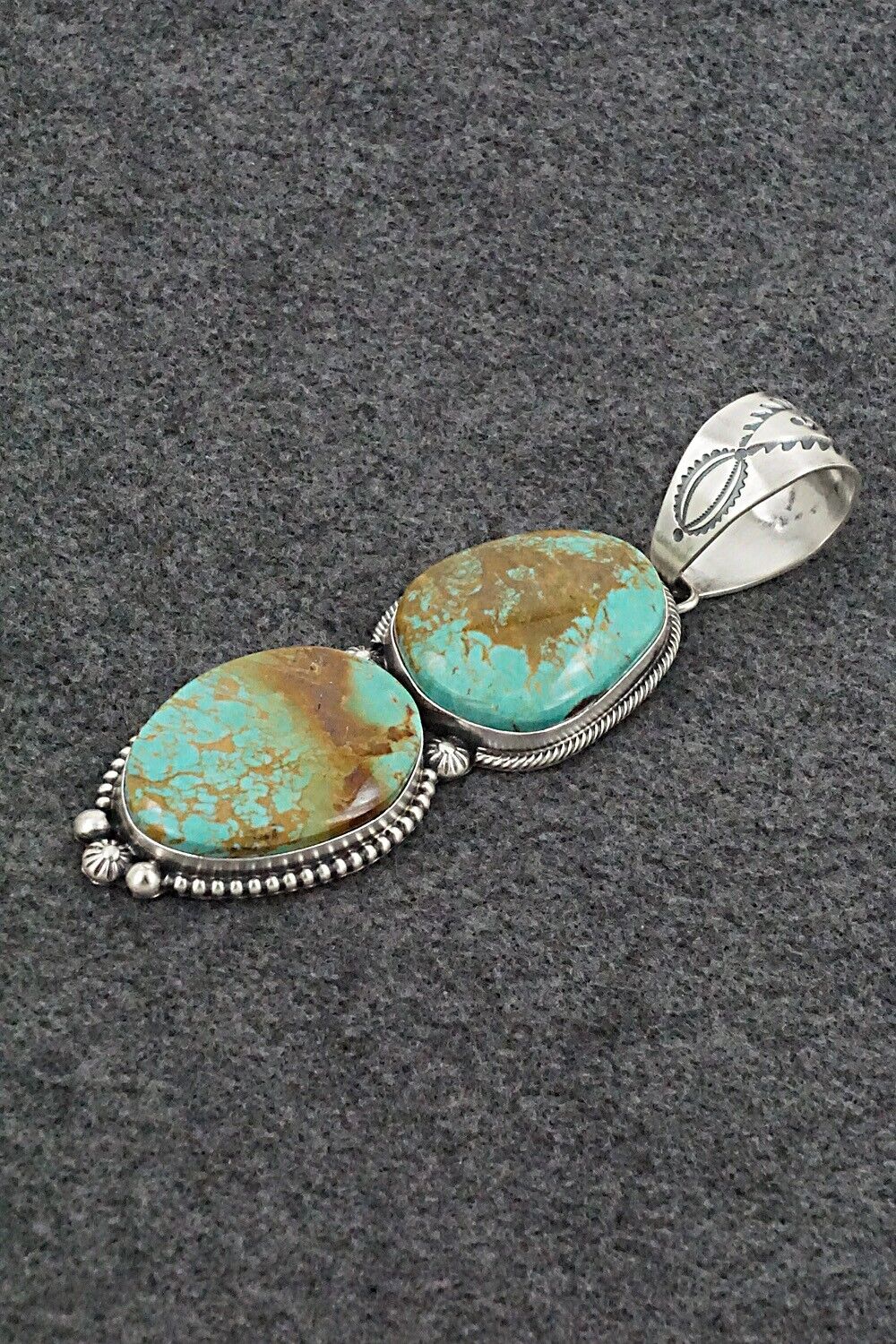 Turquoise & Sterling Silver Pendant - Darrin Livingston