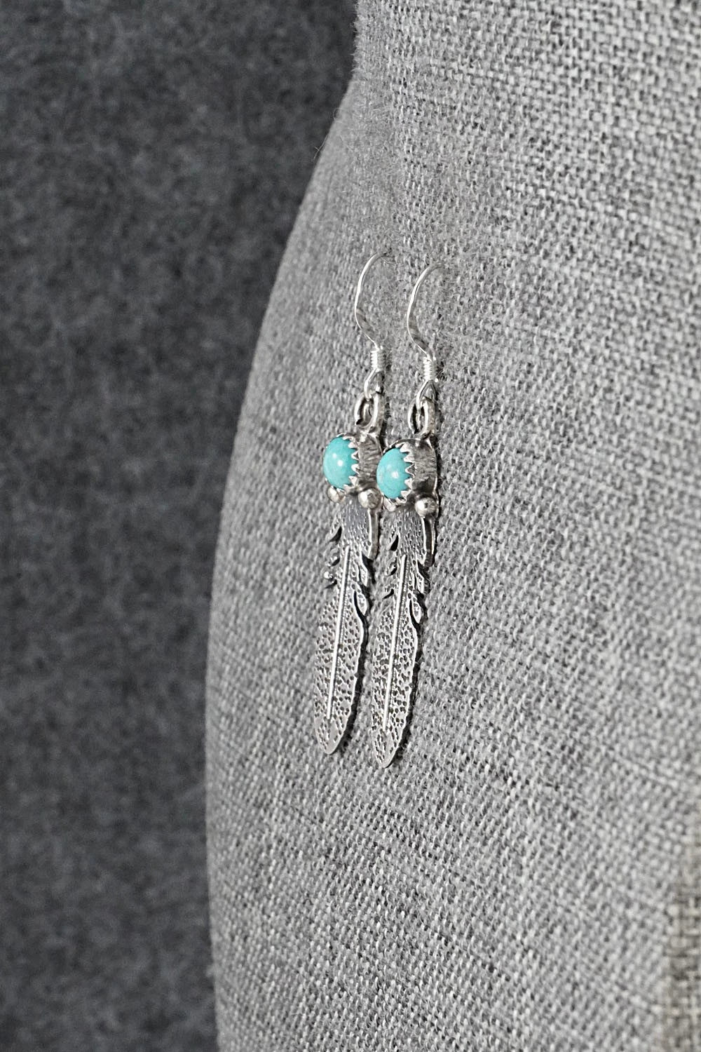 Turquoise & Sterling Silver Earrings - Adelarae Yazzie