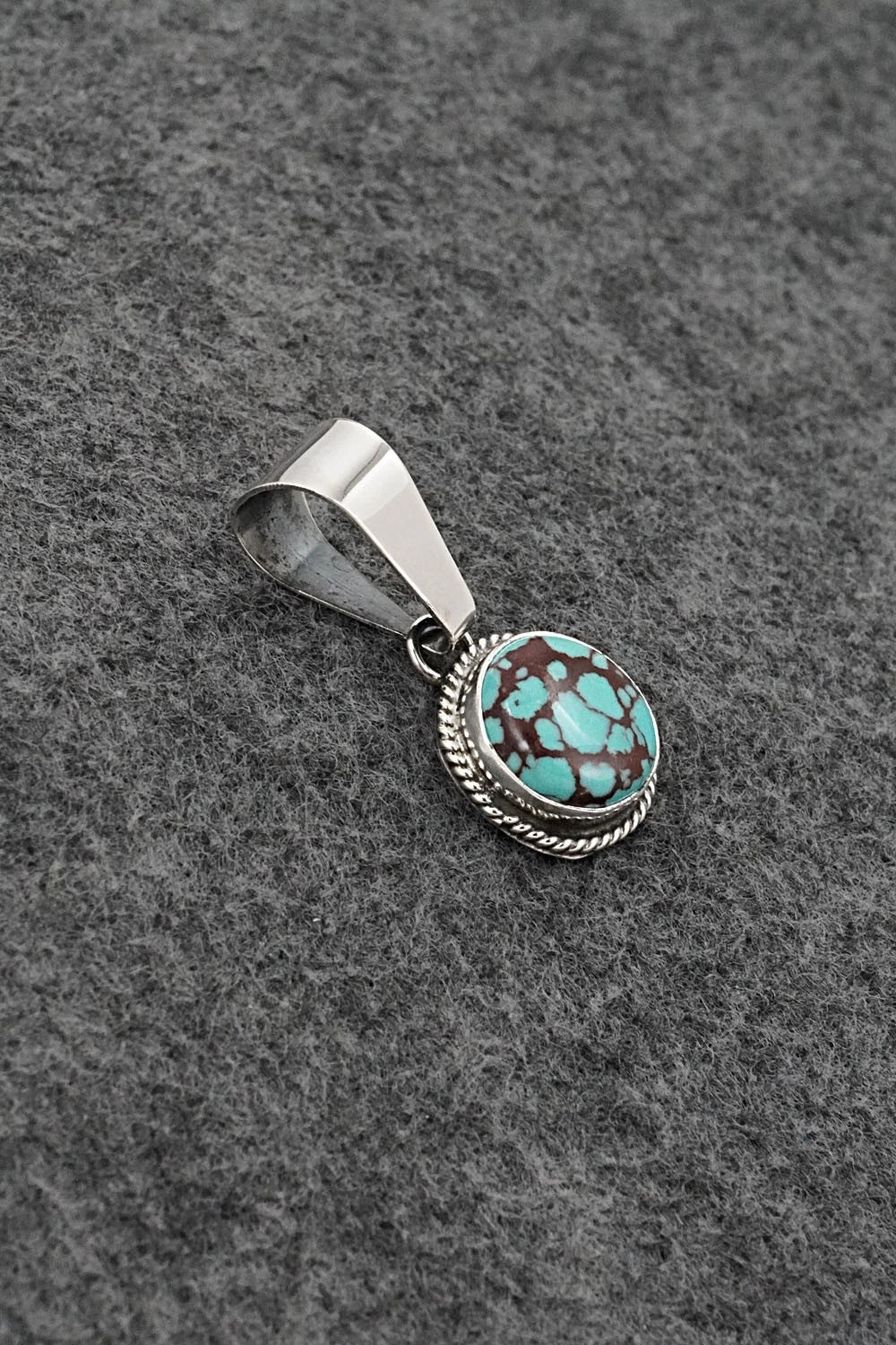 Turquoise & Sterling Silver Pendant - Eugene Gruber