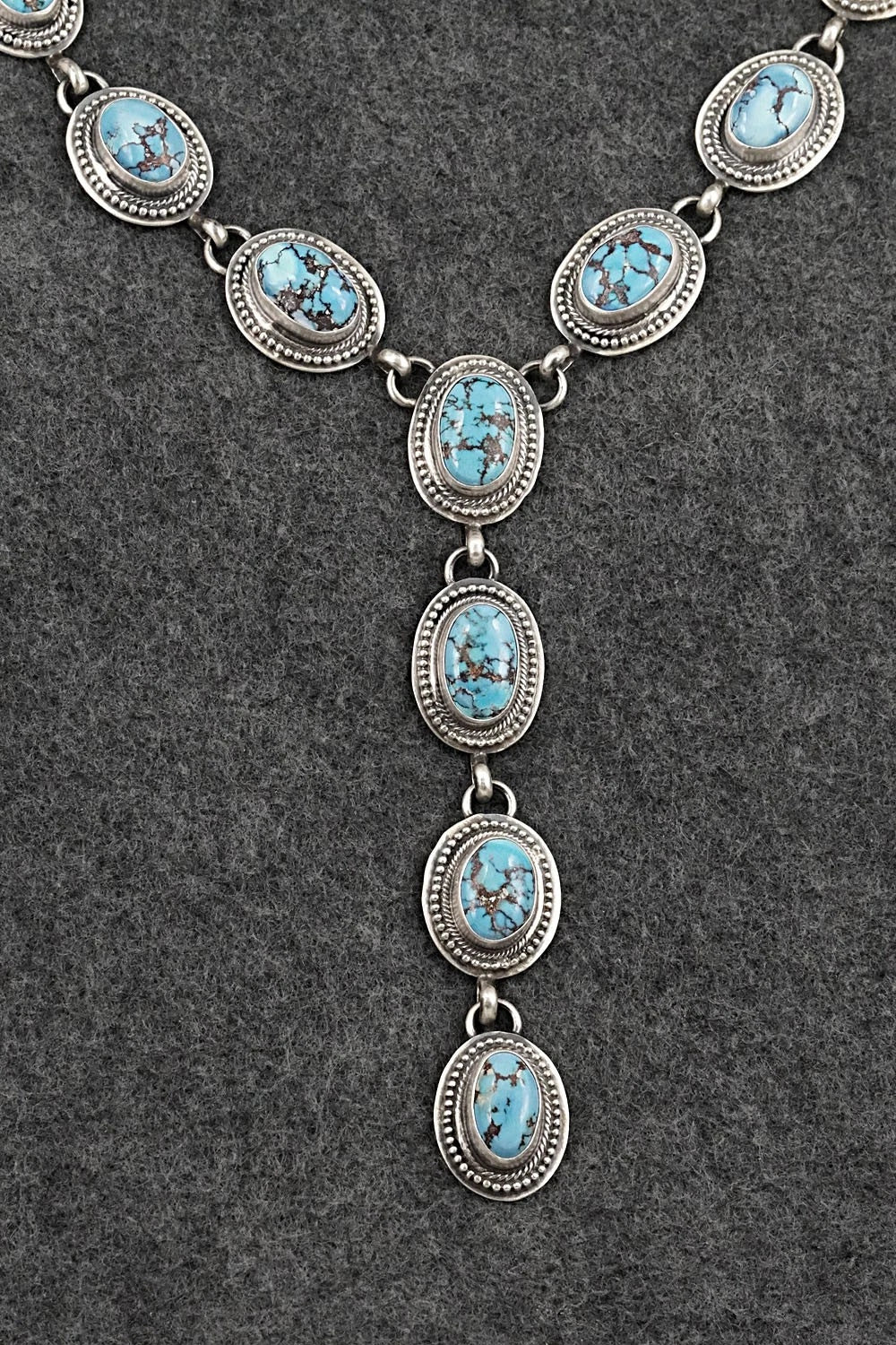 Turquoise & Sterling Silver Necklace and Earrings Set - Kathleen Livingston