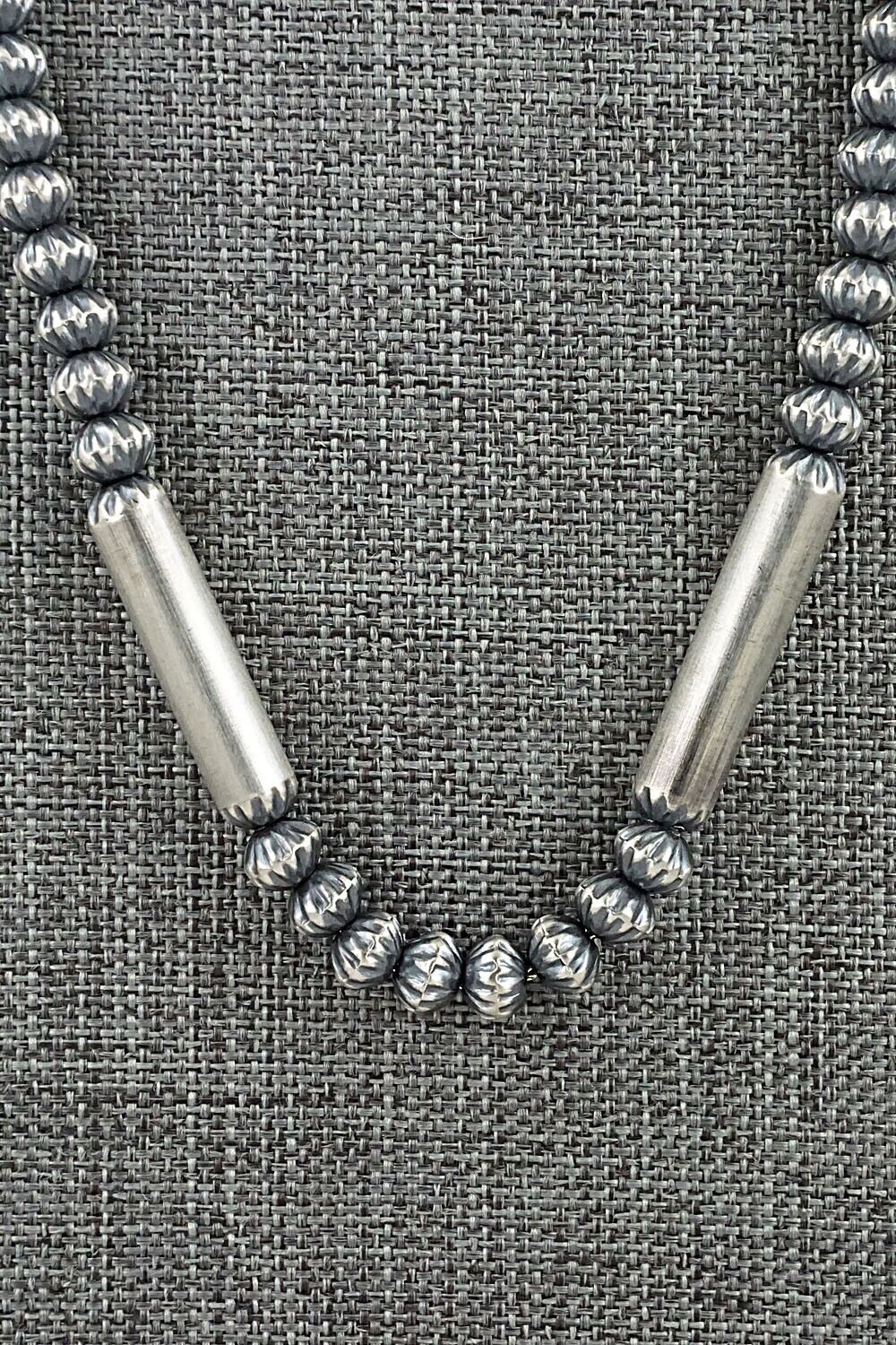 Sterling Silver Navajo Pearl Necklace 20" - Tonisha Haley