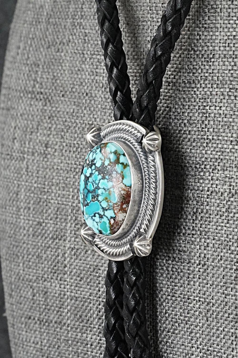 Turquoise & Sterling Silver Bolo Tie - Bob Becenti