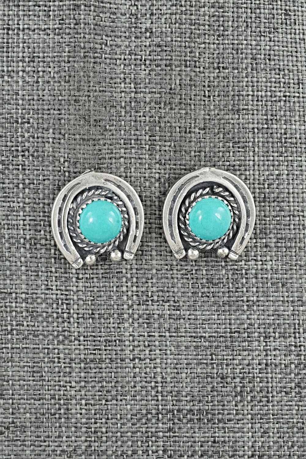 Turquoise & Sterling Silver Earrings - Annette Chiquito