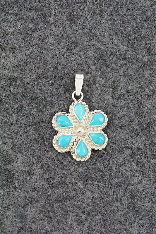 Turquoise & Sterling Silver Pendant - Gina Dosedo