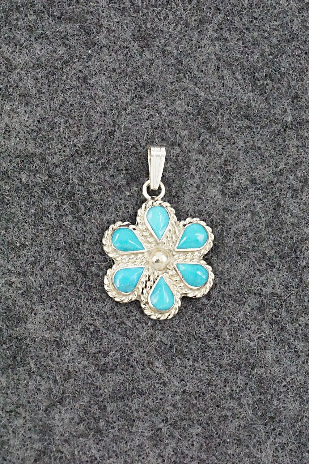 Turquoise & Sterling Silver Pendant - Gina Dosedo