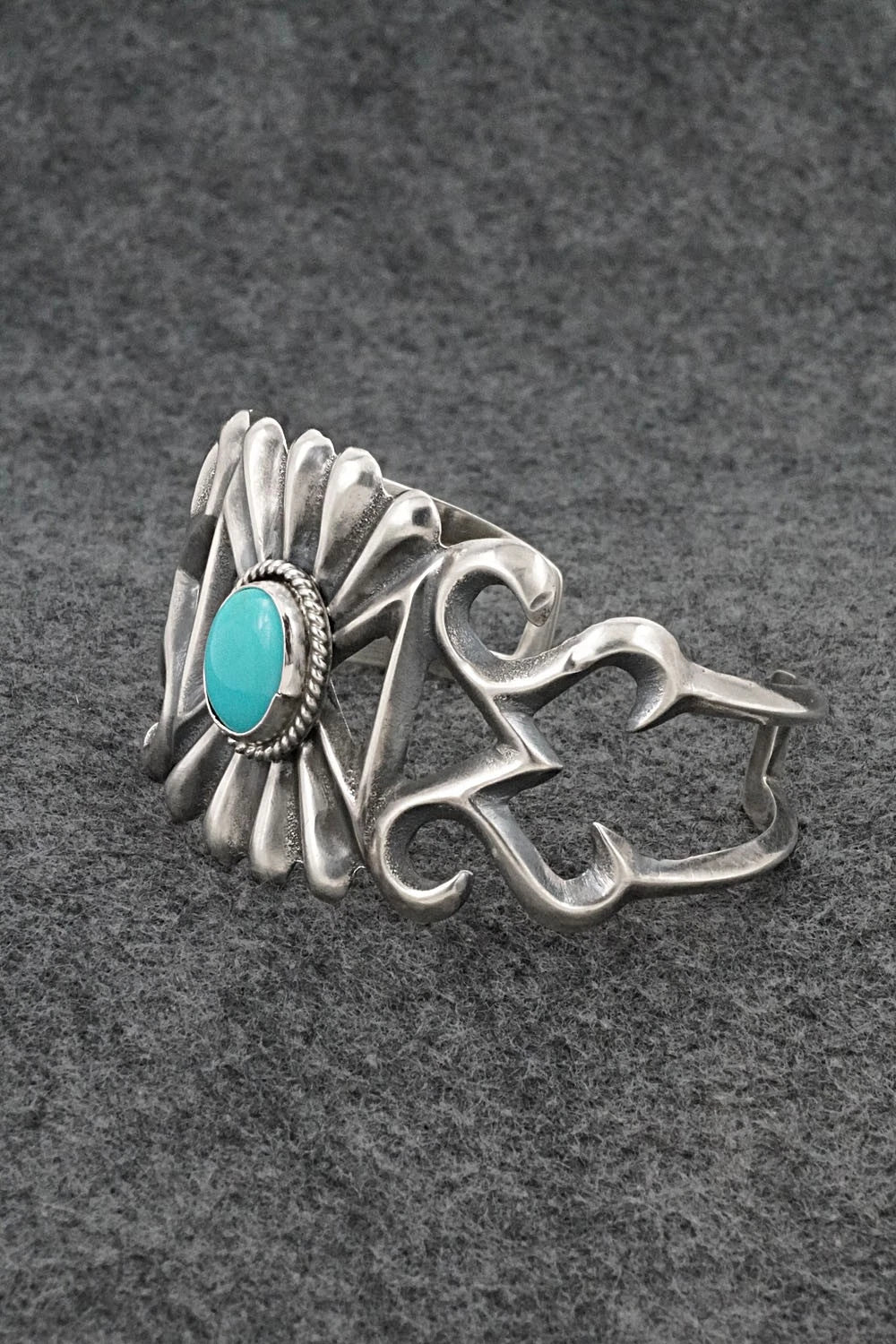 Turquoise & Sterling Silver Bracelet - Eugene Gruber