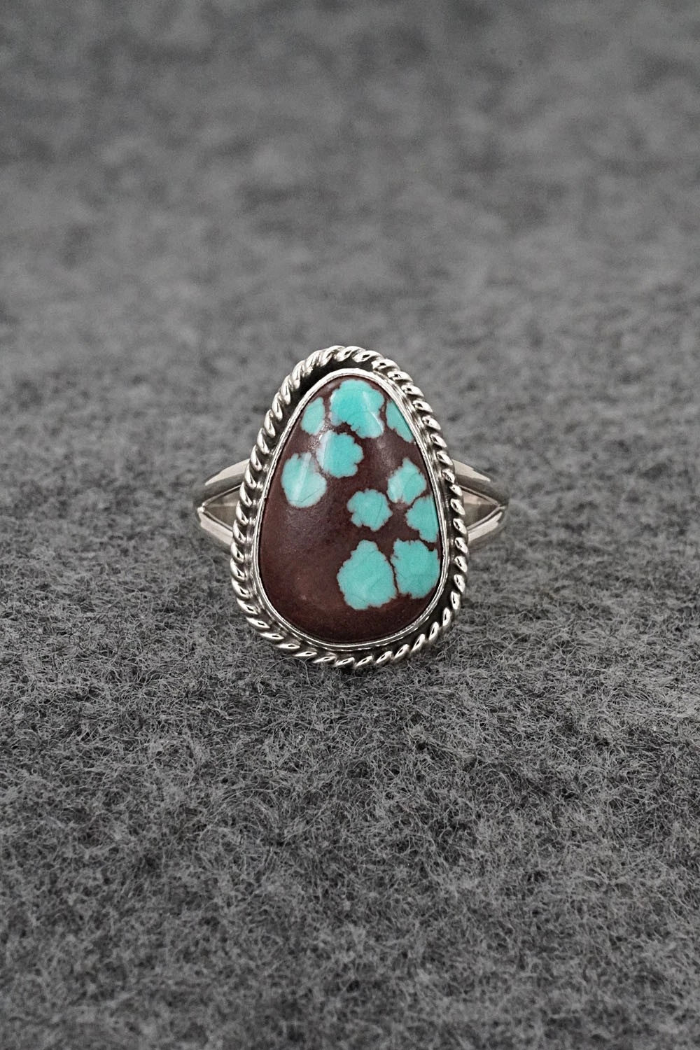 Turquoise & Sterling Silver Ring - Eugene Gruber - Size 7