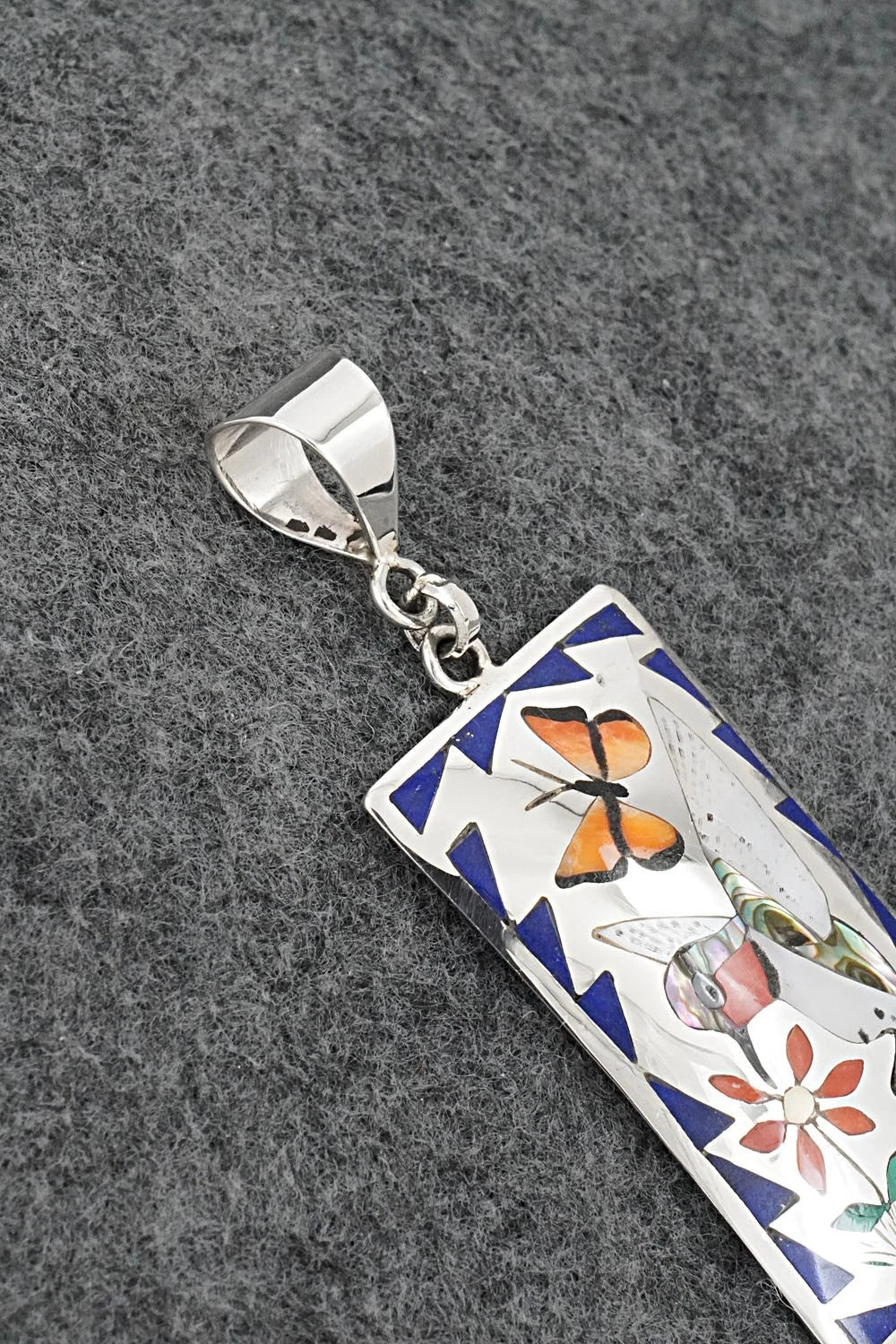 Multi-Stone & Sterling Silver Pendant - Quinton Quam Sr.