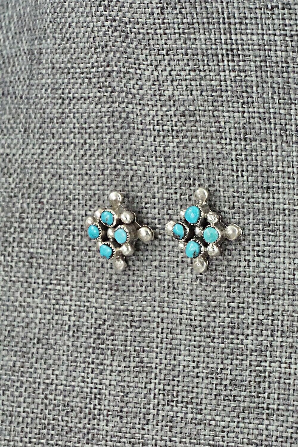 Turquoise & Sterling Silver Earrings - Calvert Lamy