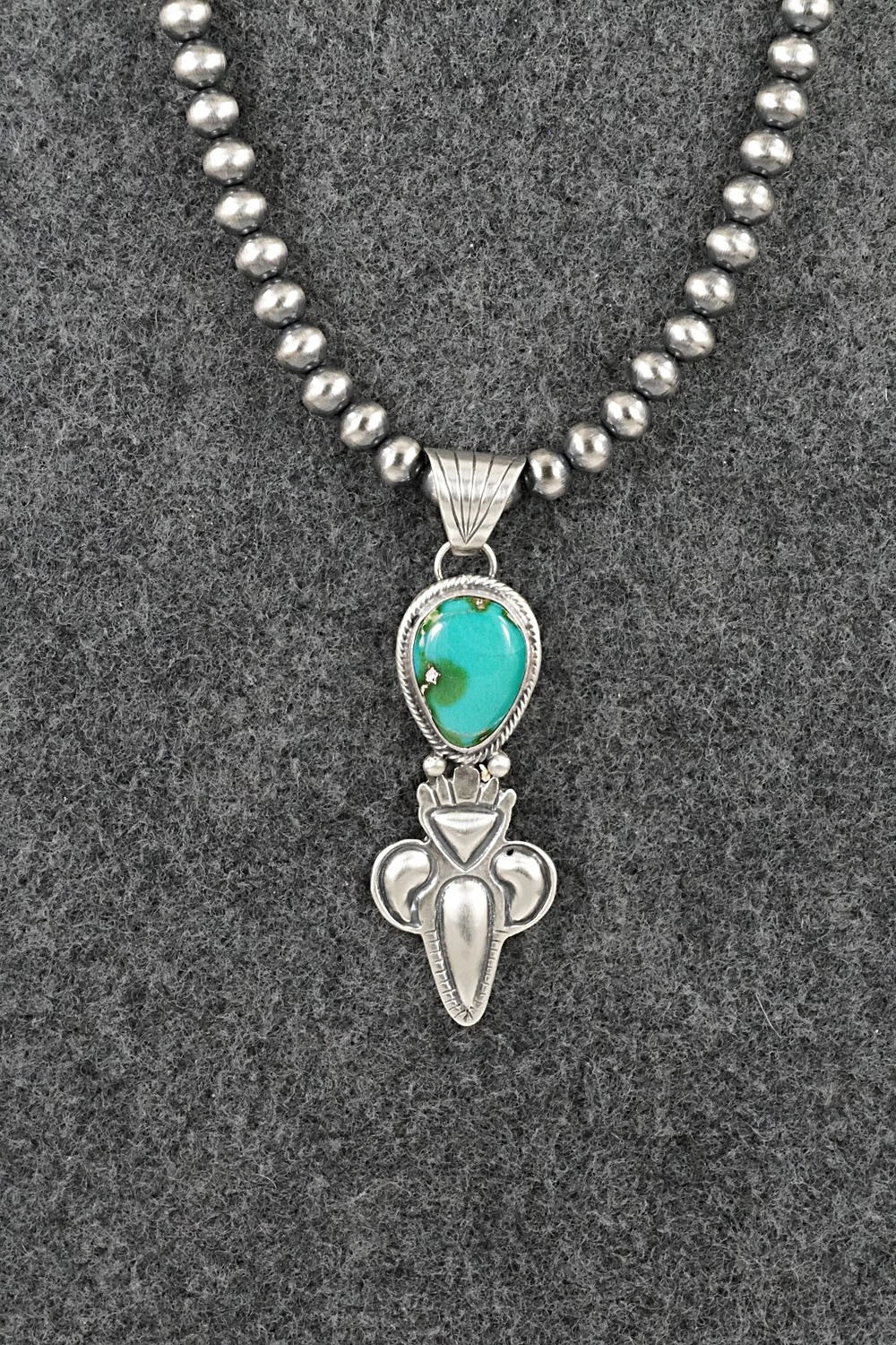 Turquoise & Sterling Silver Necklace - Gary Shorty
