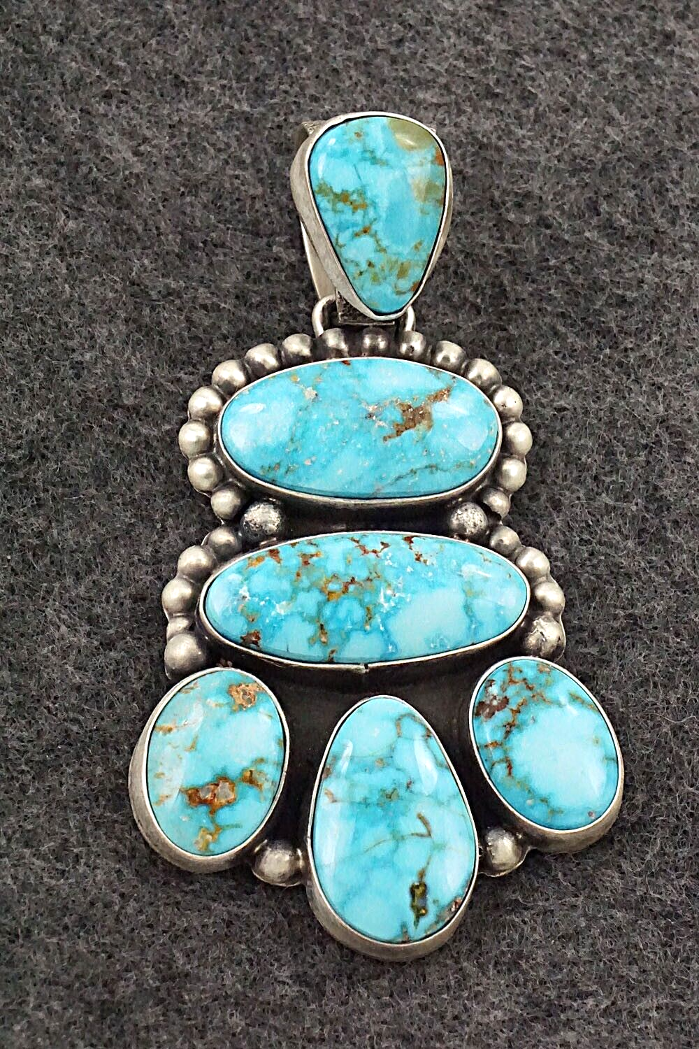 Turquoise & Sterling Silver Pendant - Darrin Livingston