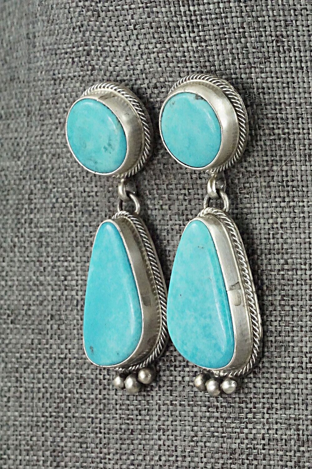 Turquoise & Sterling Silver Squash Blossom Set - Kathleen Chavez