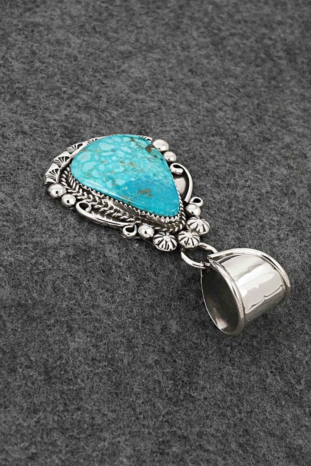 Turquoise and Sterling Silver Pendant - Phil Nez