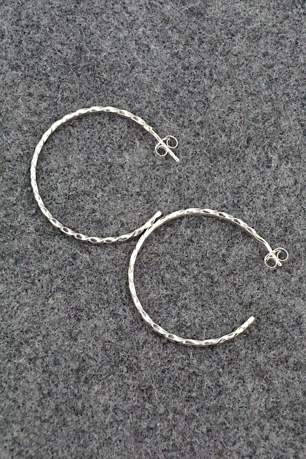 Sterling Silver Hoop Earrings - Elaine Tahe