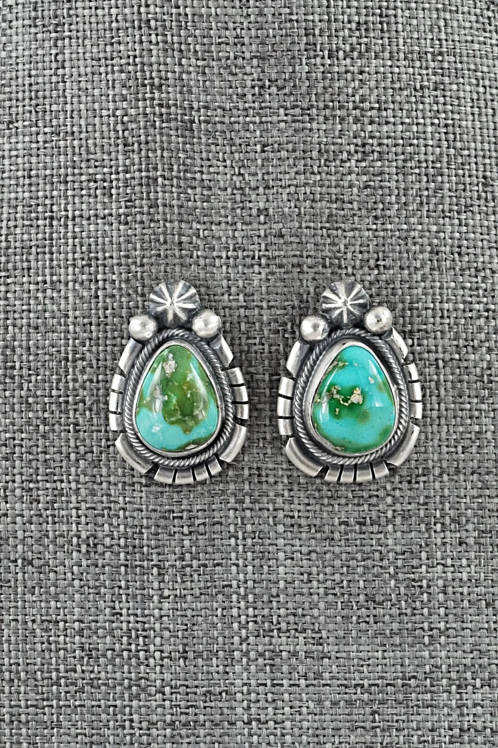 Turquoise & Sterling Silver Squash Blossom Set - Bob Becenti