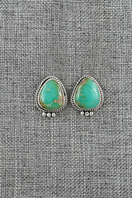 Turquoise & Sterling Silver Earrings - Rosemary Saunders