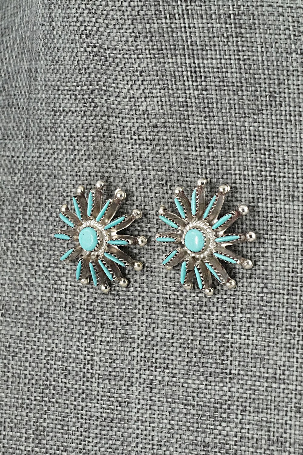 Turquoise & Sterling Silver Earrings - Rena Cachina