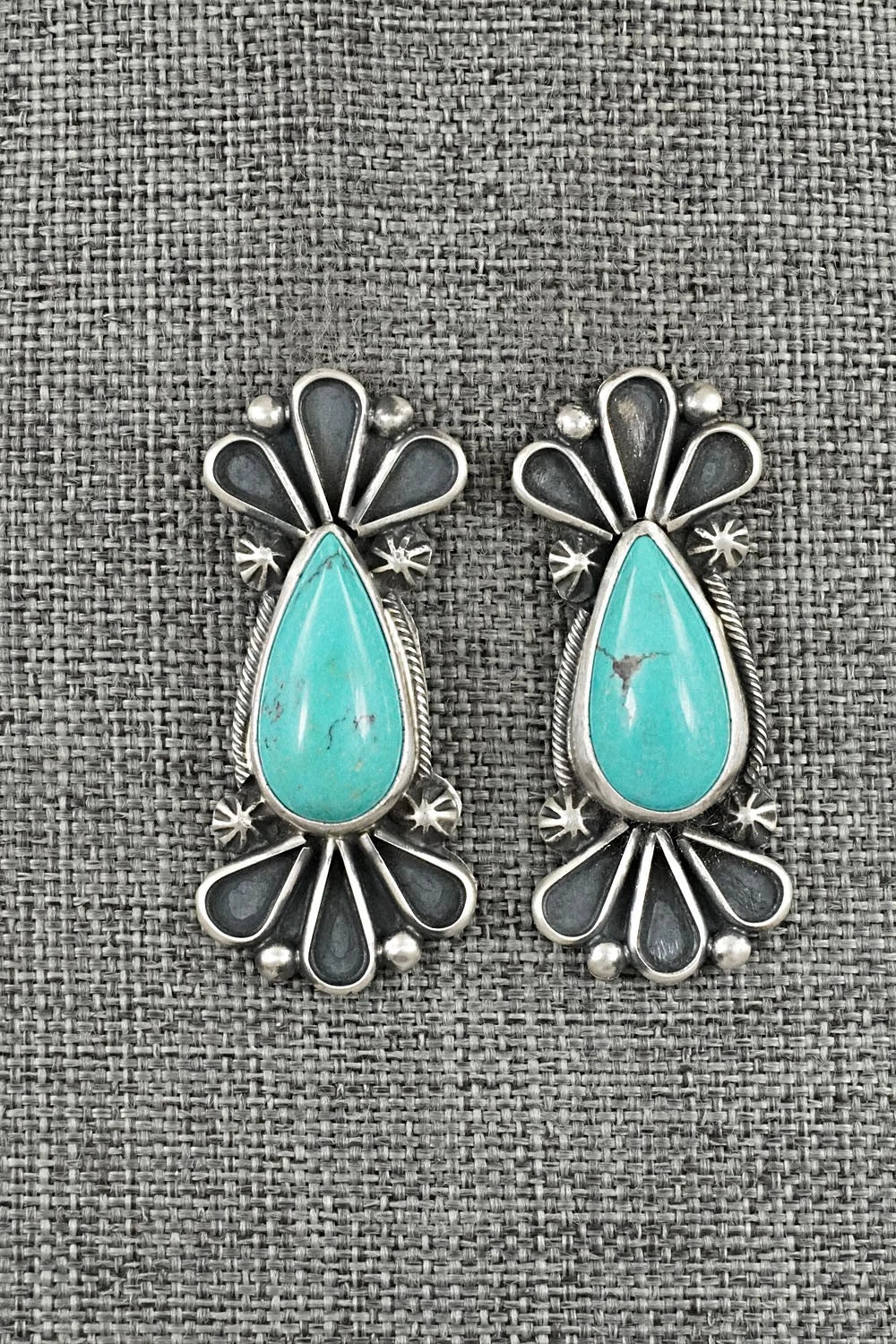 Turquoise & Sterling Silver Earrings - Bobby Johnson