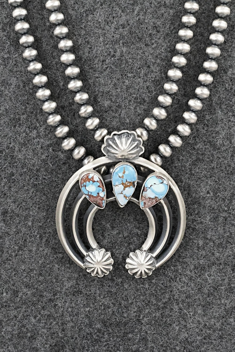 Turquoise & Sterling Silver Necklace - Davey Morgan