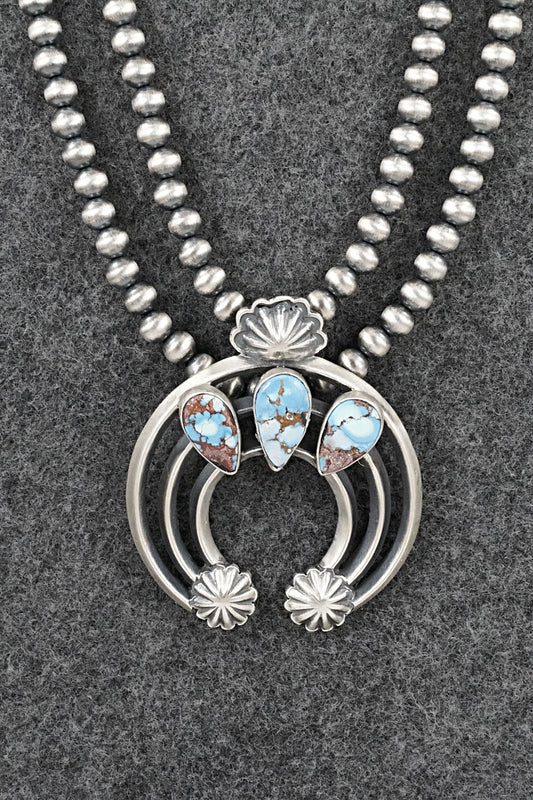 Turquoise & Sterling Silver Necklace - Davey Morgan