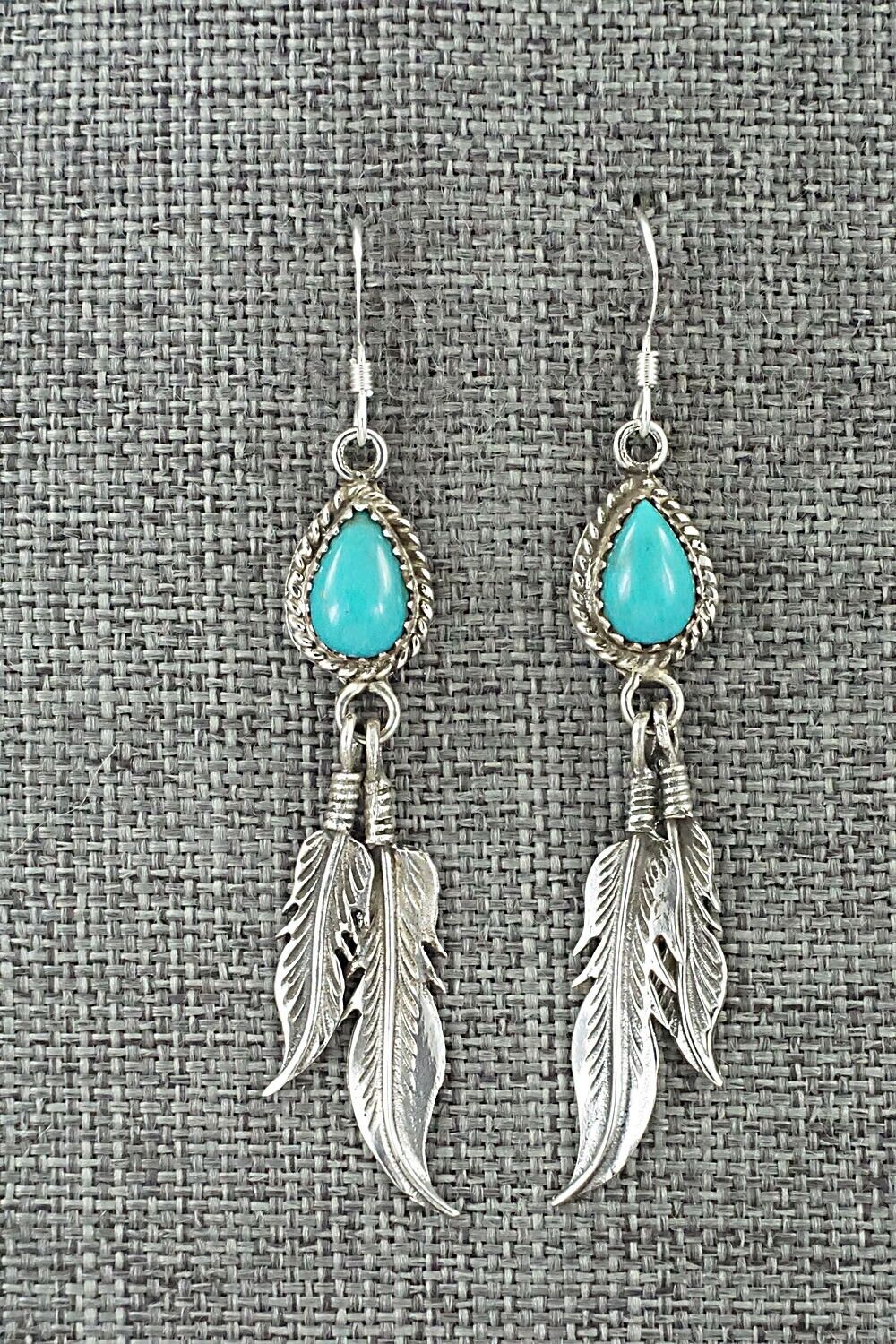 Turquoise & Sterling Silver Earrings - Genevieve Francisco